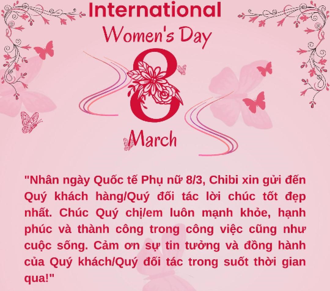 CHIBI VIỆT NAM CHÚC MỪNG NGÀY QUỐC TẾ PHỤ NỮ 8/3